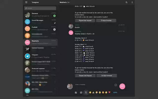Dark theme for Telegrams Web version from Chrome web store to be run with OffiDocs Chromium online Dark theme for Telegrams Web version from Chrome web store to be run with OffiDocs Chromium online