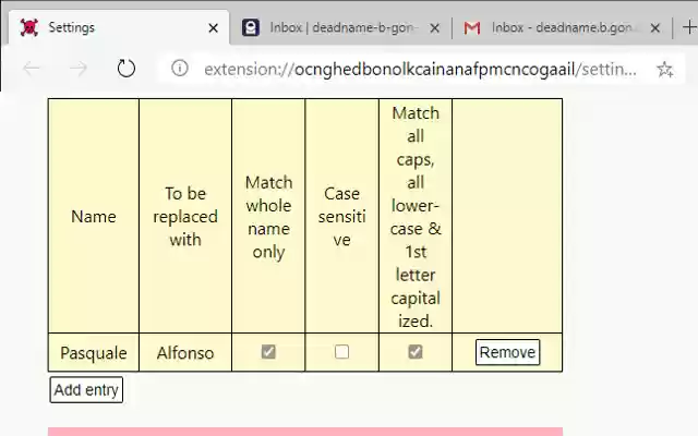 Deadname B Gon from Chrome web store to be run with OffiDocs Chromium online Deadname B Gon from Chrome web store to be run with OffiDocs Chromium online