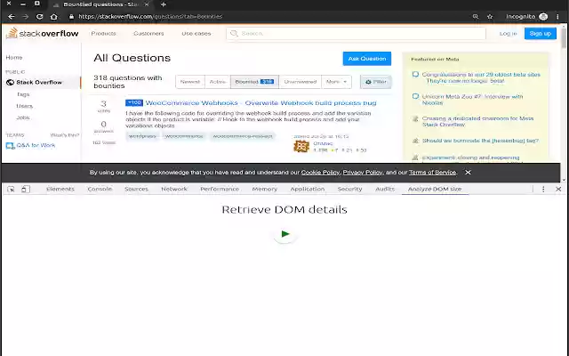 Dom Size Analyzer from Chrome web store to be run with OffiDocs Chromium online Dom Size Analyzer from Chrome web store to be run with OffiDocs Chromium online