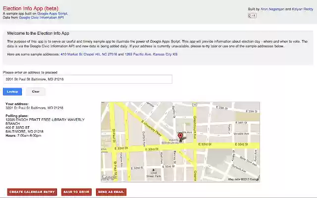 Election InfoApp from Chrome web store to be run with OffiDocs Chromium online Election InfoApp from Chrome web store to be run with OffiDocs Chromium online