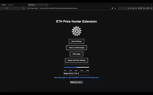 ETH Price Hunter from Chrome web store to be run with OffiDocs Chromium online ETH Price Hunter from Chrome web store to be run with OffiDocs Chromium online