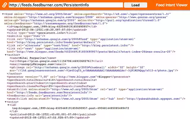 Feed Intent Viewer from Chrome web store to be run with OffiDocs Chromium online Feed Intent Viewer from Chrome web store to be run with OffiDocs Chromium online