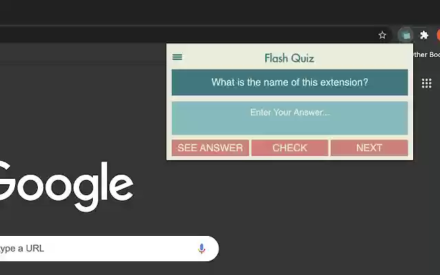 Flash Quiz from Chrome web store to be run with OffiDocs Chromium online Flash Quiz from Chrome web store to be run with OffiDocs Chromium online