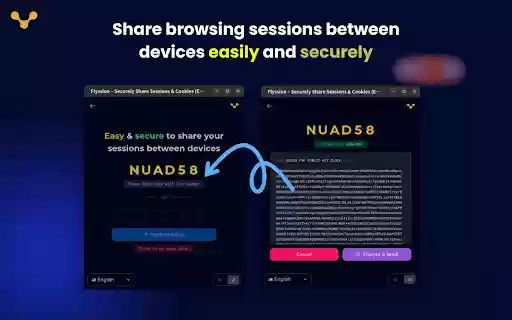 Flyssion – Securely Share Sessions Cookies (E2E Encrypted) from Chrome web store to be run with OffiDocs Chromium online Flyssion – Securely Share Sessions Cookies (E2E Encrypted) from Chrome web store to be run with OffiDocs Chromium online