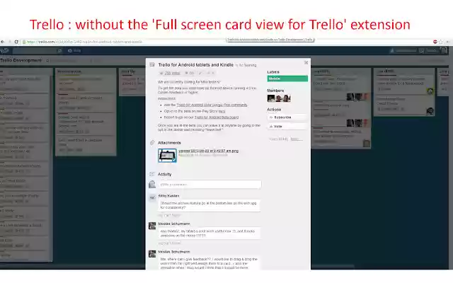 Full screen card view for Trello from Chrome web store to be run with OffiDocs Chromium online Full screen card view for Trello from Chrome web store to be run with OffiDocs Chromium online