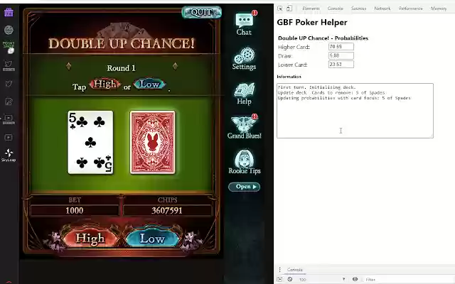 GBF Poker Helper from Chrome web store to be run with OffiDocs Chromium online GBF Poker Helper from Chrome web store to be run with OffiDocs Chromium online