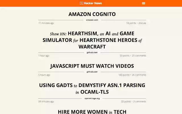 Hacker News Stylized from Chrome web store to be run with OffiDocs Chromium online Hacker News Stylized from Chrome web store to be run with OffiDocs Chromium online