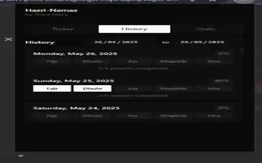 Hazri Namaz by Track Diary from Chrome web store to be run with OffiDocs Chromium online Hazri Namaz by Track Diary from Chrome web store to be run with OffiDocs Chromium online