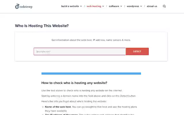 Hosting Detector from Chrome web store to be run with OffiDocs Chromium online Hosting Detector from Chrome web store to be run with OffiDocs Chromium online