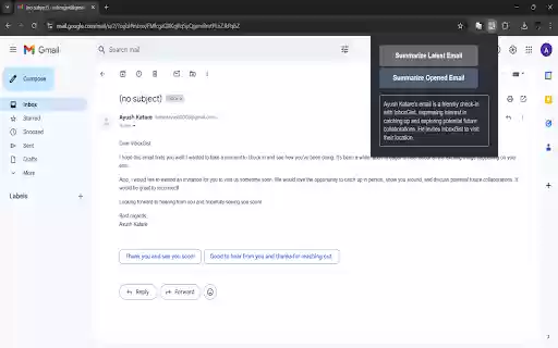 InboxGist Summarize any email with one click. from Chrome web store to be run with OffiDocs Chromium online InboxGist Summarize any email with one click. from Chrome web store to be run with OffiDocs Chromium online