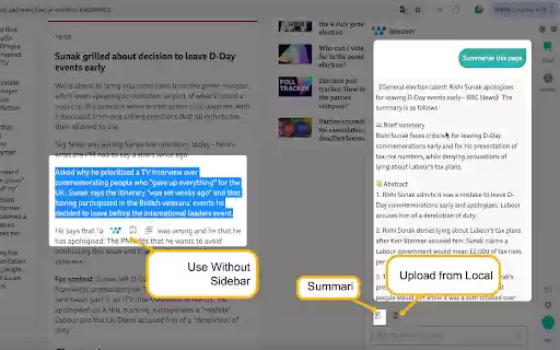 iWeaver AISummarize YouTube, PDF and Web Articles. from Chrome web store to be run with OffiDocs Chromium online iWeaver AISummarize YouTube, PDF and Web Articles. from Chrome web store to be run with OffiDocs Chromium online