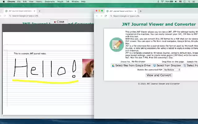 JNT Journal Viewer and Converter from Chrome web store to be run with OffiDocs Chromium online JNT Journal Viewer and Converter from Chrome web store to be run with OffiDocs Chromium online