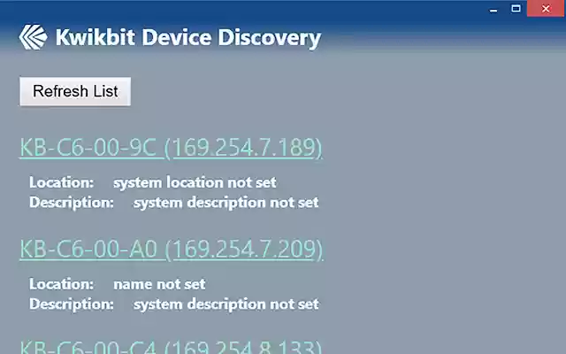 Kwikbit Device Discovery from Chrome web store to be run with OffiDocs Chromium online Kwikbit Device Discovery from Chrome web store to be run with OffiDocs Chromium online
