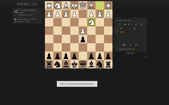 LiKeyChess Lichess with your keyboard! from Chrome web store to be run with OffiDocs Chromium online LiKeyChess Lichess with your keyboard! from Chrome web store to be run with OffiDocs Chromium online