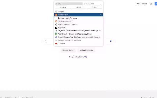 Moly Tab Menu from Chrome web store to be run with OffiDocs Chromium online Moly Tab Menu from Chrome web store to be run with OffiDocs Chromium online