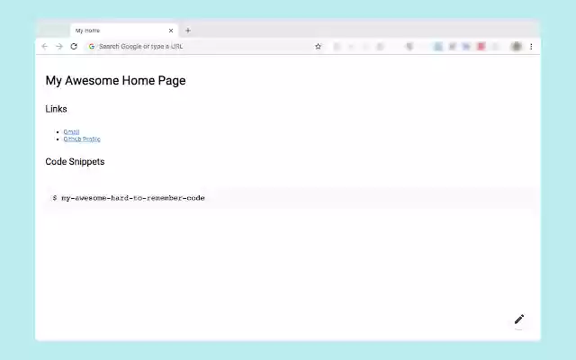 My Custom Home from Chrome web store to be run with OffiDocs Chromium online My Custom Home from Chrome web store to be run with OffiDocs Chromium online