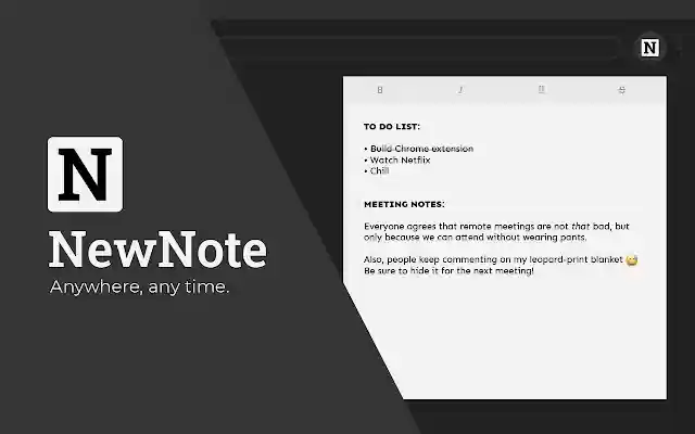 NewNote from Chrome web store to be run with OffiDocs Chromium online NewNote from Chrome web store to be run with OffiDocs Chromium online