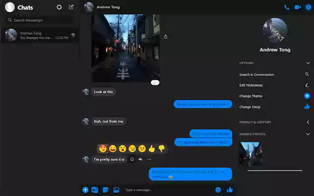 Nightmode Messenger from Chrome web store to be run with OffiDocs Chromium online Nightmode Messenger from Chrome web store to be run with OffiDocs Chromium online