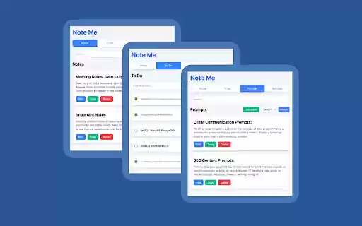 Note Me Save your Important Notes, Prompts, To Do list from Chrome web store to be run with OffiDocs Chromium online Note Me Save your Important Notes, Prompts, To Do list from Chrome web store to be run with OffiDocs Chromium online