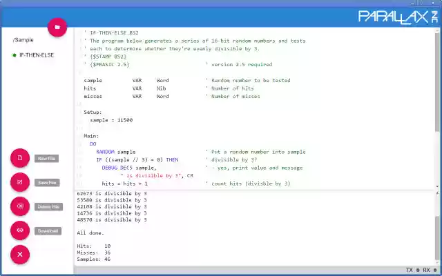 Parallax IDE from Chrome web store to be run with OffiDocs Chromium online Parallax IDE from Chrome web store to be run with OffiDocs Chromium online