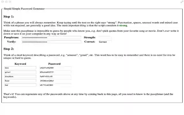 PasswordMaker from Chrome web store to be run with OffiDocs Chromium online PasswordMaker from Chrome web store to be run with OffiDocs Chromium online