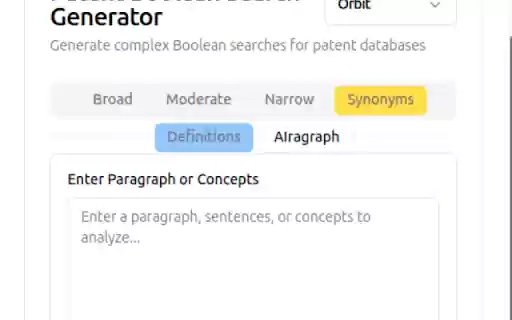 Patent Search Generator from Chrome web store to be run with OffiDocs Chromium online Patent Search Generator from Chrome web store to be run with OffiDocs Chromium online