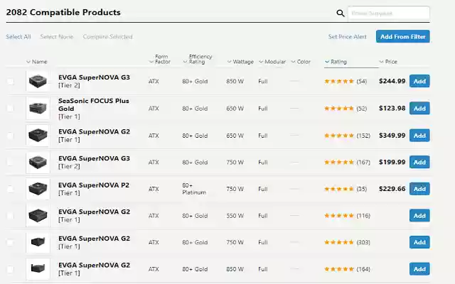 PCPartPicker PSU Tier List from Chrome web store to be run with OffiDocs Chromium online PCPartPicker PSU Tier List from Chrome web store to be run with OffiDocs Chromium online