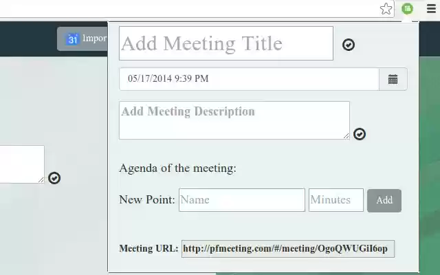 PFMeeting from Chrome web store to be run with OffiDocs Chromium online PFMeeting from Chrome web store to be run with OffiDocs Chromium online