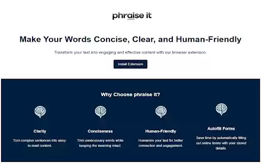 phraise it from Chrome web store to be run with OffiDocs Chromium online phraise it from Chrome web store to be run with OffiDocs Chromium online