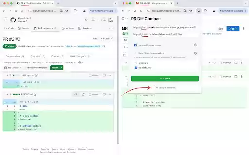 PR Diff Compare from Chrome web store to be run with OffiDocs Chromium online PR Diff Compare from Chrome web store to be run with OffiDocs Chromium online
