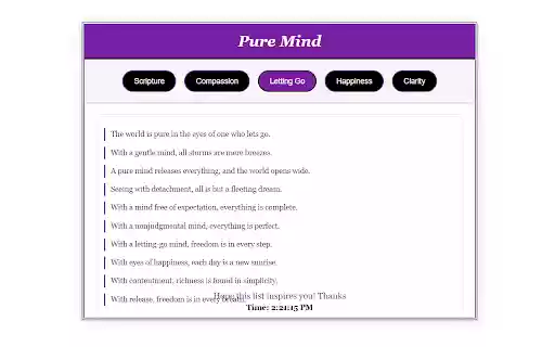 Pure Mind from Chrome web store to be run with OffiDocs Chromium online Pure Mind from Chrome web store to be run with OffiDocs Chromium online
