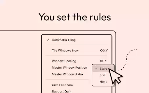 Quilt Tiling Window Manager from Chrome web store to be run with OffiDocs Chromium online Quilt Tiling Window Manager from Chrome web store to be run with OffiDocs Chromium online