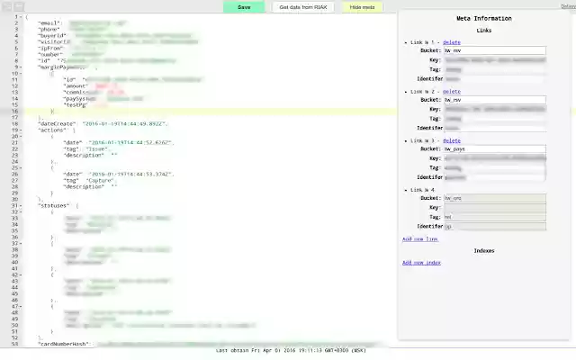 Riak JSON editor (fixed) from Chrome web store to be run with OffiDocs Chromium online Riak JSON editor (fixed) from Chrome web store to be run with OffiDocs Chromium online