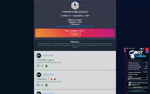 Robô de Comentários Bot de Sorteios from Chrome web store to be run with OffiDocs Chromium online Robô de Comentários Bot de Sorteios from Chrome web store to be run with OffiDocs Chromium online