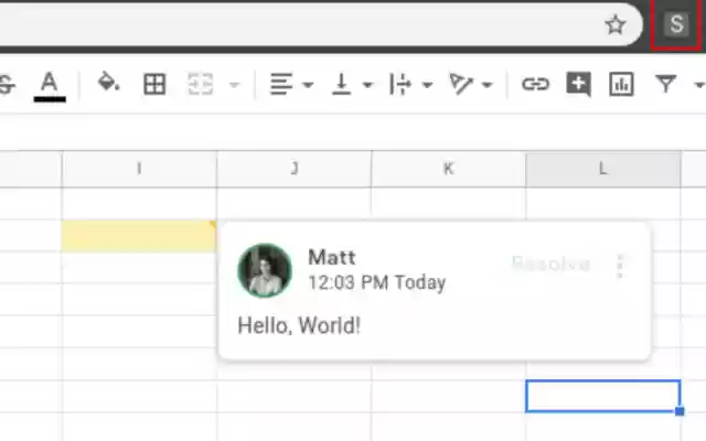 Show Google Spreadsheet comments from Chrome web store to be run with OffiDocs Chromium online Show Google Spreadsheet comments from Chrome web store to be run with OffiDocs Chromium online