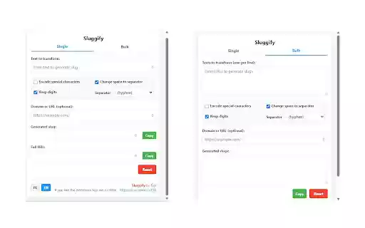 Sluggify from Chrome web store to be run with OffiDocs Chromium online Sluggify from Chrome web store to be run with OffiDocs Chromium online