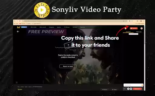 SonyLiv video watch party from Chrome web store to be run with OffiDocs Chromium online SonyLiv video watch party from Chrome web store to be run with OffiDocs Chromium online