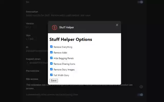 Stuff Helper from Chrome web store to be run with OffiDocs Chromium online Stuff Helper from Chrome web store to be run with OffiDocs Chromium online