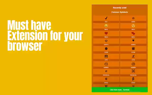 Symbols Copy And Paste from Chrome web store to be run with OffiDocs Chromium online Symbols Copy And Paste from Chrome web store to be run with OffiDocs Chromium online