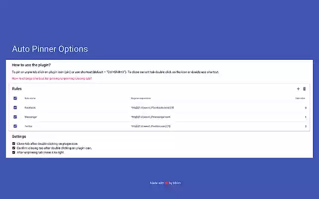 Tab Pinner from Chrome web store to be run with OffiDocs Chromium online Tab Pinner from Chrome web store to be run with OffiDocs Chromium online