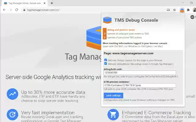 Tag Manager Server Debug Console from Chrome web store to be run with OffiDocs Chromium online Tag Manager Server Debug Console from Chrome web store to be run with OffiDocs Chromium online