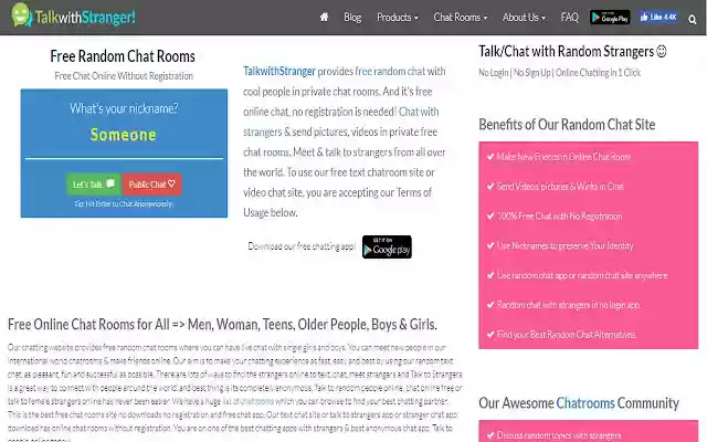 Talk With Stranger from Chrome web store to be run with OffiDocs Chromium online Talk With Stranger from Chrome web store to be run with OffiDocs Chromium online
