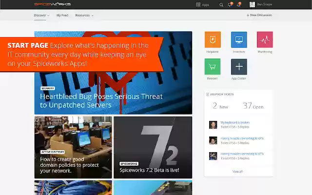 The Spiceworks IT Community from Chrome web store to be run with OffiDocs Chromium online The Spiceworks IT Community from Chrome web store to be run with OffiDocs Chromium online