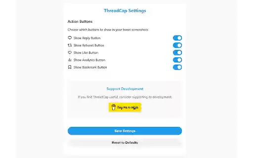 ThreadCap: Better Twitter Screenshots from Chrome web store to be run with OffiDocs Chromium online ThreadCap: Better Twitter Screenshots from Chrome web store to be run with OffiDocs Chromium online