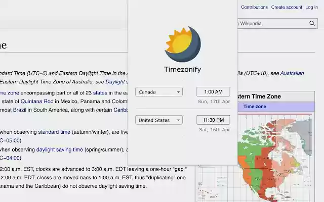 Timezonify from Chrome web store to be run with OffiDocs Chromium online Timezonify from Chrome web store to be run with OffiDocs Chromium online