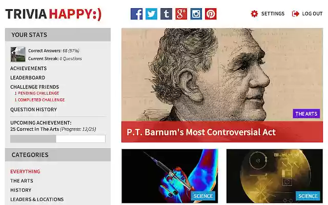 Trivia Happy from Chrome web store to be run with OffiDocs Chromium online Trivia Happy from Chrome web store to be run with OffiDocs Chromium online