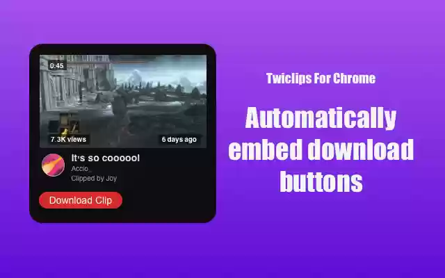 Twiclips Twitch Clip Downloader from Chrome web store to be run with OffiDocs Chromium online Twiclips Twitch Clip Downloader from Chrome web store to be run with OffiDocs Chromium online