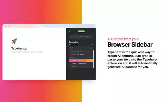 Typehero.ai from Chrome web store to be run with OffiDocs Chromium online Typehero.ai from Chrome web store to be run with OffiDocs Chromium online