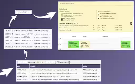 USOS Plan Generator from Chrome web store to be run with OffiDocs Chromium online USOS Plan Generator from Chrome web store to be run with OffiDocs Chromium online