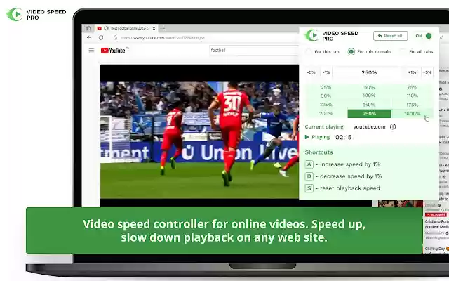Video Speed Pro from Chrome web store to be run with OffiDocs Chromium online Video Speed Pro from Chrome web store to be run with OffiDocs Chromium online